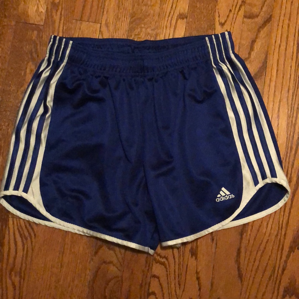 Royal blue and white adidas shorts sz xl